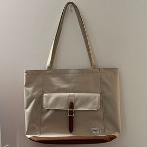 Herschel Supply Company Cream and Brown Tote